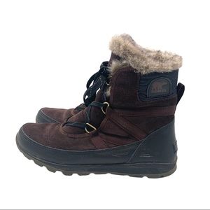 SOREL Tivoli Brown Leather& Suede Lace Up Boots